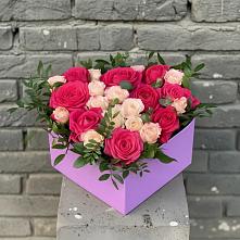 Цветочная композиция из Розы в коробке в Чанах