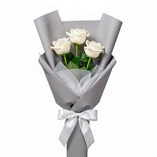 Букет 3 белые розы в Чанах