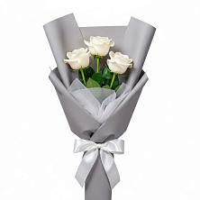 Букет 3 белые розы в Чанах