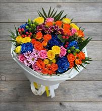 Букет цветов из:  Розы и Хризантемы в Чанах